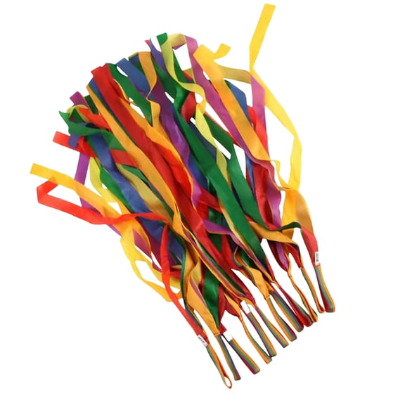 12Pcs Rainbow Dance Ribbons, Rhythm Ribbon Colorful Ribbons Set for Dancing, Gymnastics, Training, Circus