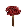 thumbnail image 1 of 12Pcs Ranunculus Artificial Flowers - 2 Bouquets Silk Fake Flowers with Stems for Wedding, Bridal Shower, Centerpiece Decor & DIY Crafts (Dark Red), 1 of 6