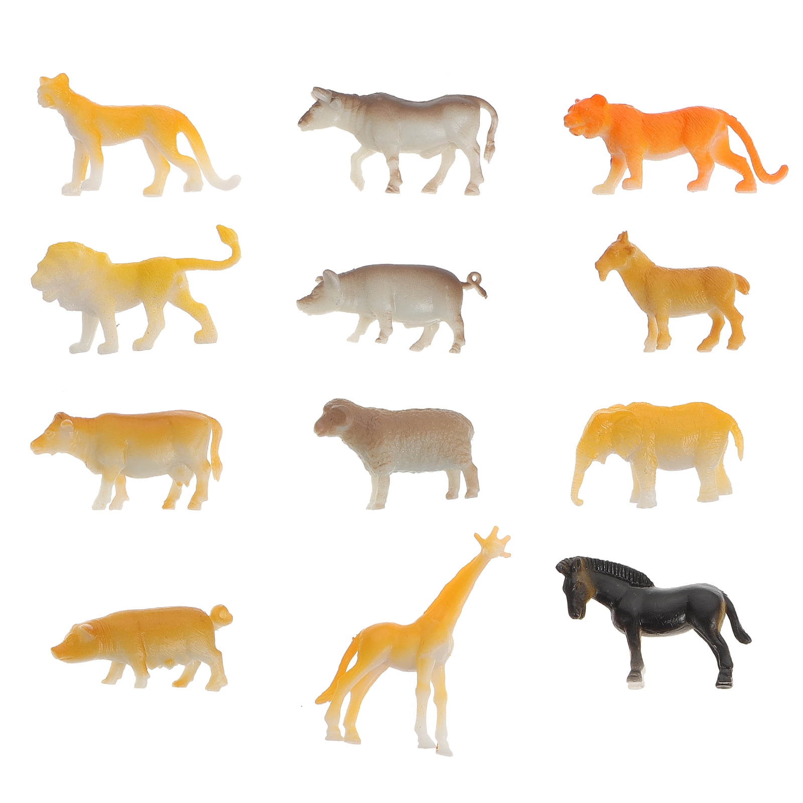 12Pcs Realistic Animal Models Animal Figurines Simulation Animal Toys