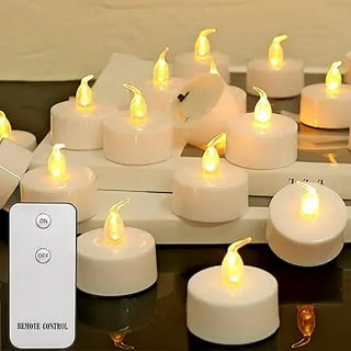 OSHINE 100Pack Flameless Tea Light Candles Realistic Flickering:Battery  Long Lasting Warm White Light Lamp Operated Powered for Seasonal & Festival