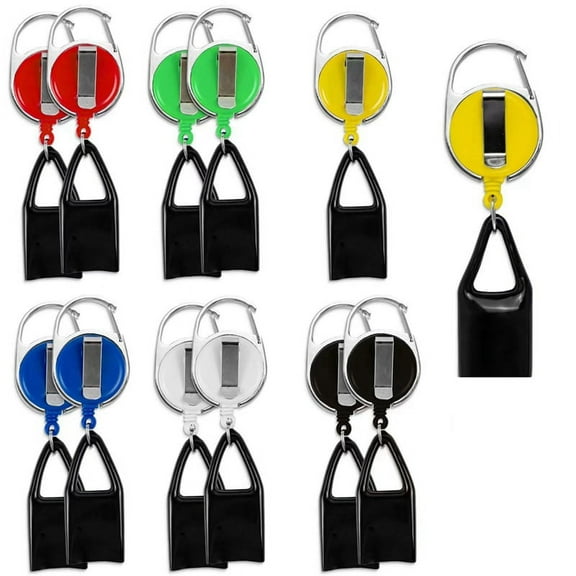 12Pcs Retractable Lighter Holder Keychain