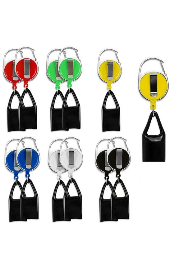 12Pcs Retractable Lighter Holder Keychain