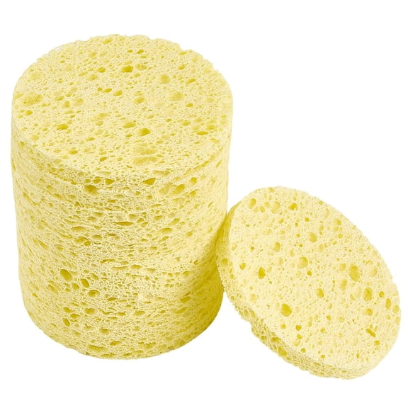12Pcs Reusable Make-Up Remover Sponges Facial Cleansing Sponge Makeup Flat Round Face Washing Sponges for DIY
