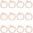 thumbnail image 1 of 12Pcs Rose Gold Huggie Hoop Earrings Hypoallergenic Cartilage Sleeper Earring Leverback Earring Hooks Stainless Steel Minimalist Hoop Earrings with Loop for Dangle Earring 15.5x14x3mm diy, 1 of 7