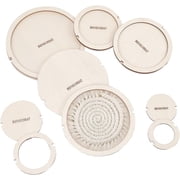12Pcs Round Macrame Cutting Molds Wood Macrame Ring Cutting Template Macrame Round Wall Hanging Tool DIY