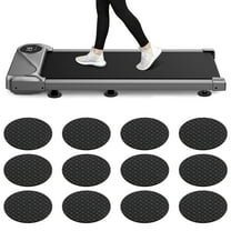 12Pcs Round Shape Thickened Treadmill Mat Pad Shock Absorption Double Side Anti Slip Workout Floor Protection Mat for Exercise Bike Rowing Machine