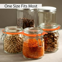 12Pcs Rubber Seals for Glass Jars, 3.7inch Airtight Rubber Gasket for Glass Jars Replacement Leak Proof Rubber Jar Seals for Mason Jars Jar Lids(Orange)