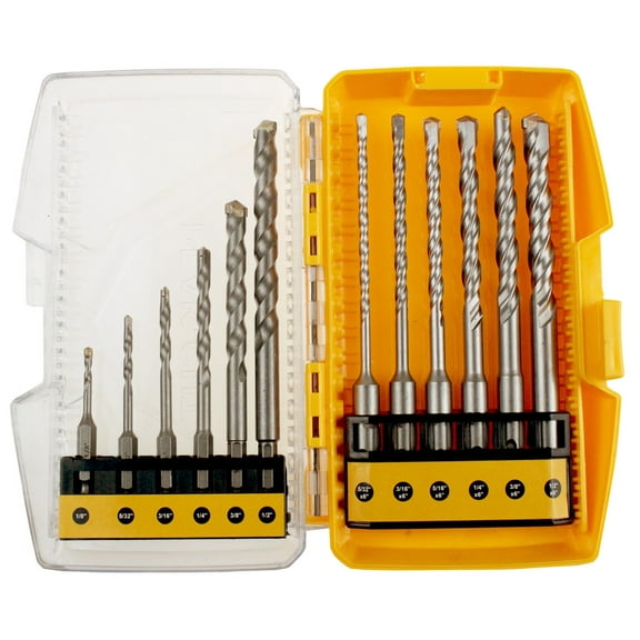 12Pcs SDS Plus Hammer Drill Bit and Masonry Drill Bit Drill Bricks Stone Concrete