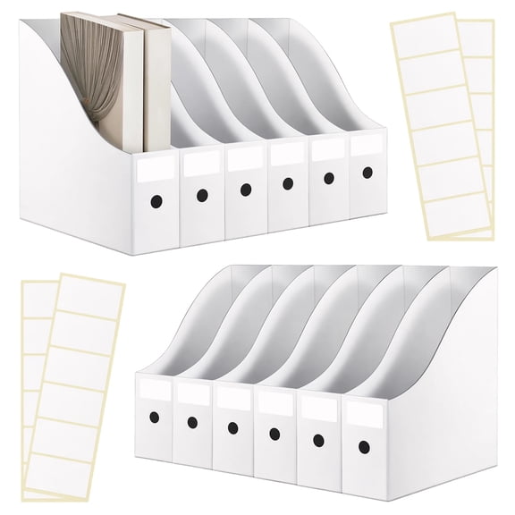 12Pcs Scrapbook Paper Storage Organizer, 10"x10" Foldable Cardboard Boxes with Labels, Scrapbook Paper Holder for Vinyl Sheet Craft Document Organizer