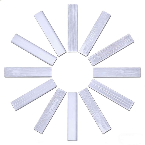 12Pcs Selenite Crystal Sticks, 4" Crystals and Healing Stones Crystal Reiki, Chakra Stones for Smudging Healing and Meditation