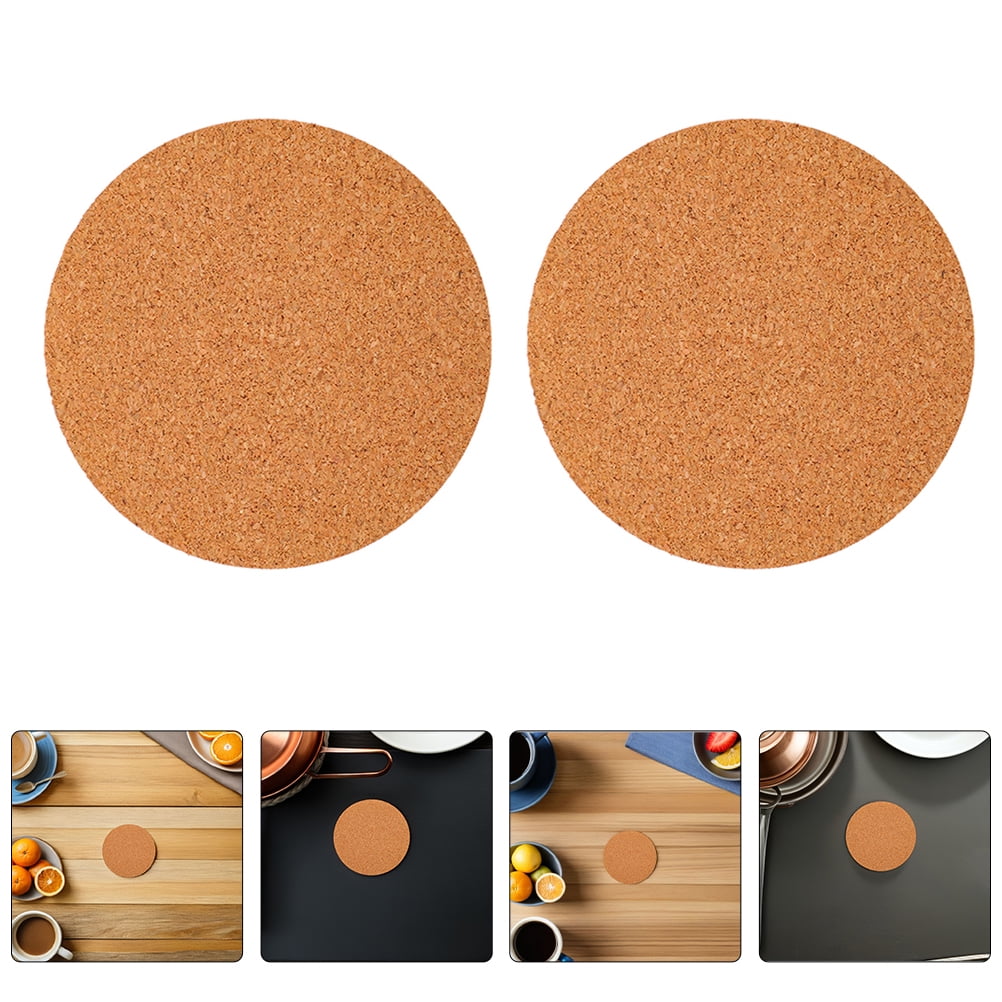 120pcs Self Adhesive Cork Sheet 4 Inch Non-slip Coasters Square & Round Cork Tiles Backing Sheets Cork Mats Board For DIY Coasters Craft Material Cork - View #12