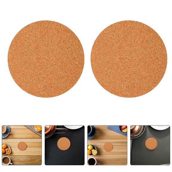 12Pcs Self Adhesive Cork Coasters, 4"x 4" Round Cork Backing Sheets for Coasters and DIY Crafts