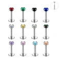 thumbnail image 1 of 12Pcs/Set 16G Mix Color Crystal Lip Labret Studs Medusa Piercing Tragus Helix Piercing, 1 of 5
