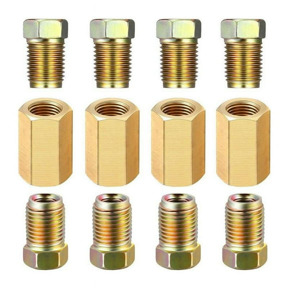 12Pcs/Set 3/16" Brake Line Repair Female Union Inverted Fittings Flare Tube O0P5