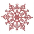 thumbnail image 1 of 12Pcs/Set 4-Inch Sparkly Plastic Glitter Snowflake Christmas Ornaments Xmas Tree Hanger Garland Making Decorations, 1 of 2