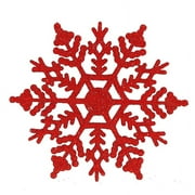 12Pcs/Set 4-Inch Sparkly Snowflake Christmas Ornaments Xmas Tree Decorations