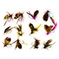 thumbnail image 1 of 12Pcs/Set Insect Flies Fly Fishing Lures Bait High Carbon Steel Hook Fish Tackle, 1 of 6