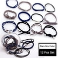 thumbnail image 1 of 12Pcs/Set Korean Womens Elastic Ponytail Holder Rope Hair Tie Ring Hairband Band, 1 of 5