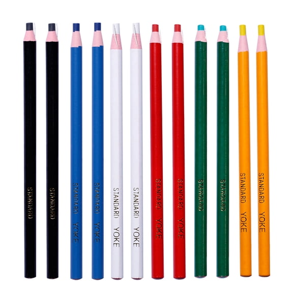 12Pcs Sewing Marker Pencil Colored Crayon Pen Paper Roll Pencil