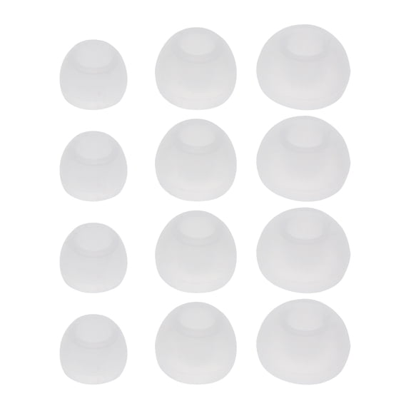12Pcs Silicone Buds Ear Tip Small/M/L Size Earbud Soft Rubber Flexible Eartips Buds Wing Tip Fit in Case Buds