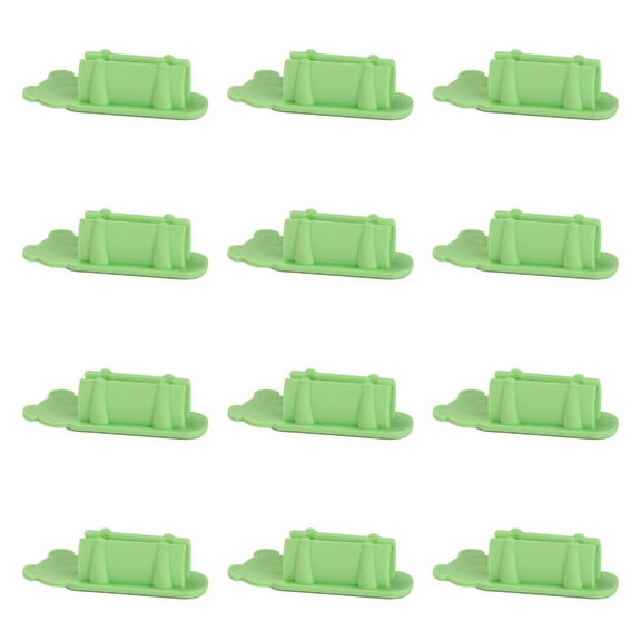 12Pcs Silicone Pen Holder Sleeve Adhesive Pen Holder for Desk Wall Refrigerator Whiteboard Clipboard File Locker