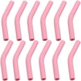 thumbnail image 1 of 12Pcs Silicone Straw Tips,Bexikou Pink Silicone Straw Cover Rubber Straw Tips Suitable for Stainless Steel Metal Straws 0.31Inch Wide(8Mm Outdiameter), 1 of 6