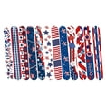 thumbnail image 1 of 12Pcs Slap Bracelets for Kids 4th of July Slap Bracelets Snap Bracelet Party Supplies Favors Classroom Prizes Exchanging Gifts 4th of July Slap Bracelets Toys for Kids Patriotic Accessories, 1 of 6