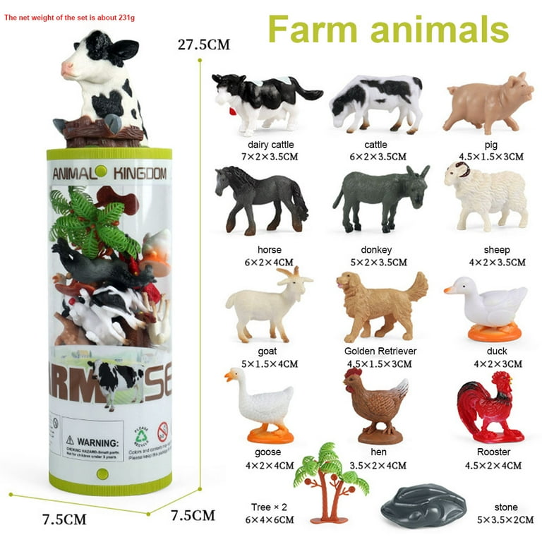 12Pcs Small Animal Figures Assorted Mini Plastic Animal Toy Realistic Little Animals for Sensory Gifts Walmart