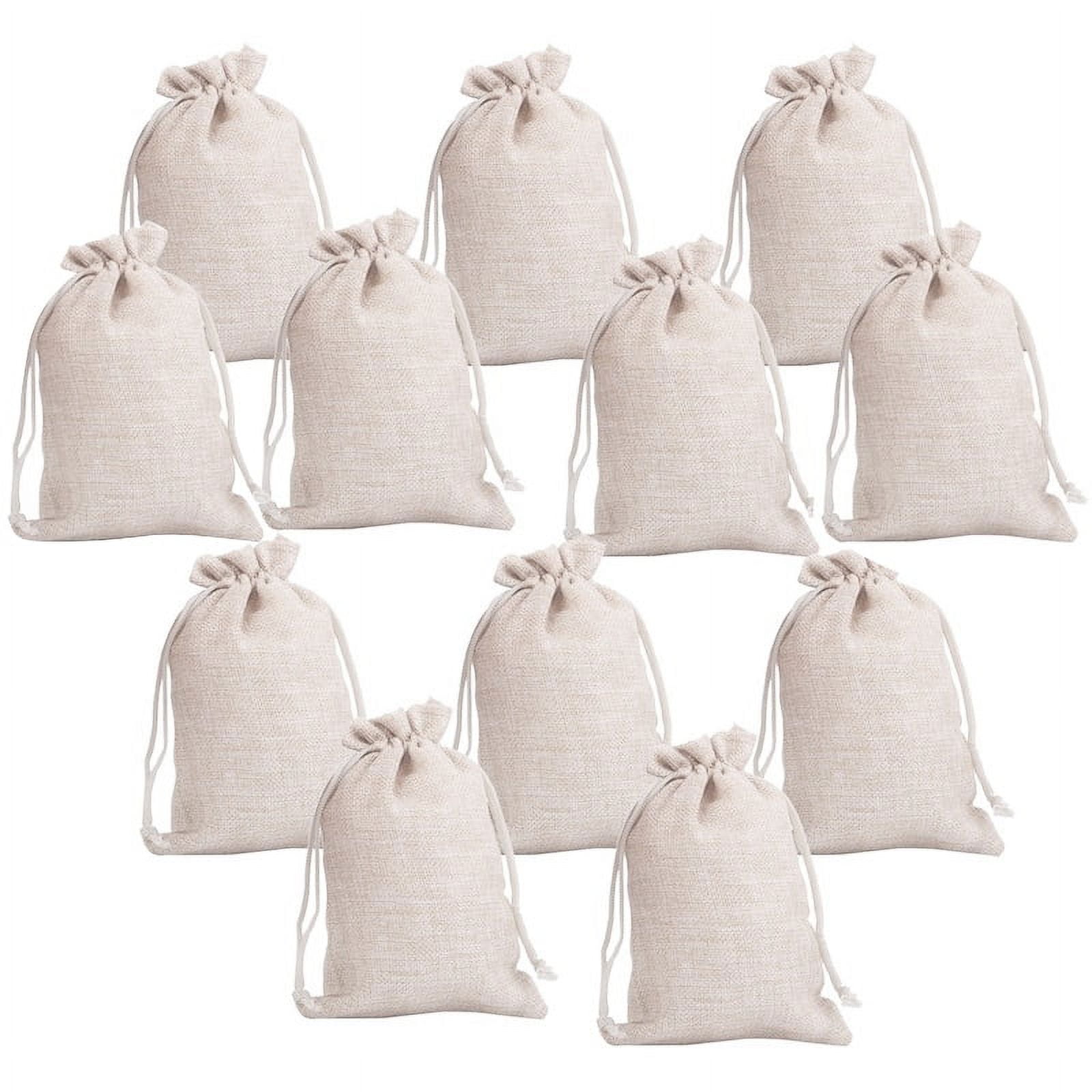 12Pcs Small Cotton Drawstring Bags Reusable Muslin Cloth Gift Candy ...