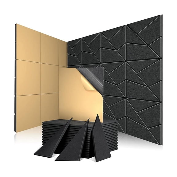 12Pcs Soundproof Wall Panels Acoustic Panels for Studio, Office, Room