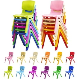 Costway 4 Kids Stackable Plastic Chairs Play Learn Furniture Colorful Walmart