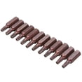 thumbnail image 1 of 12Pcs T20 1/4 Hex Shank Magnetic Torx Security Screwdriver Bits With Hole 25mm, 1 of 6