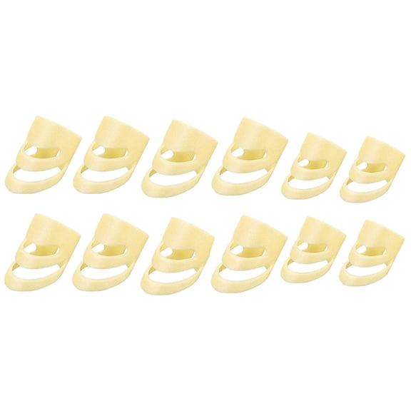 12Pcs Thumb Finger Hollow Guitar Picks Plastic Picks Open Design for Banjo Ukulele Guitar Beginner Playing Parts