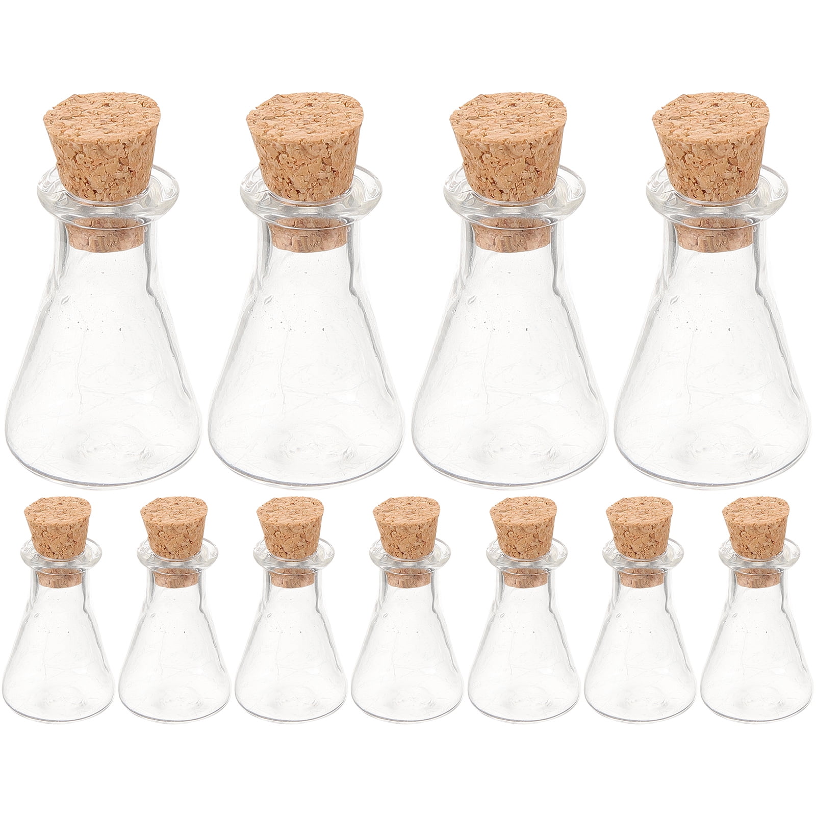 12Pcs Tiny Glass Jars Miniature Wishing Bottles Decorative Glass