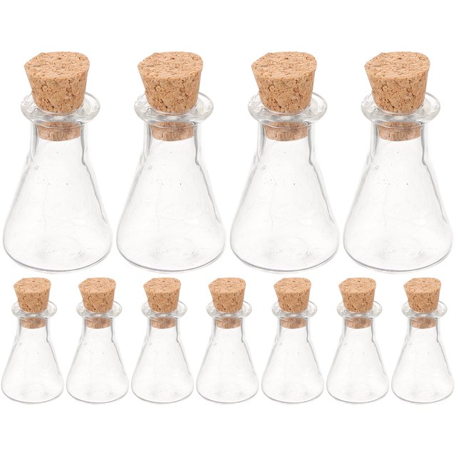 12Pcs Tiny Glass Jars Miniature Wishing Bottles Decorative Glass