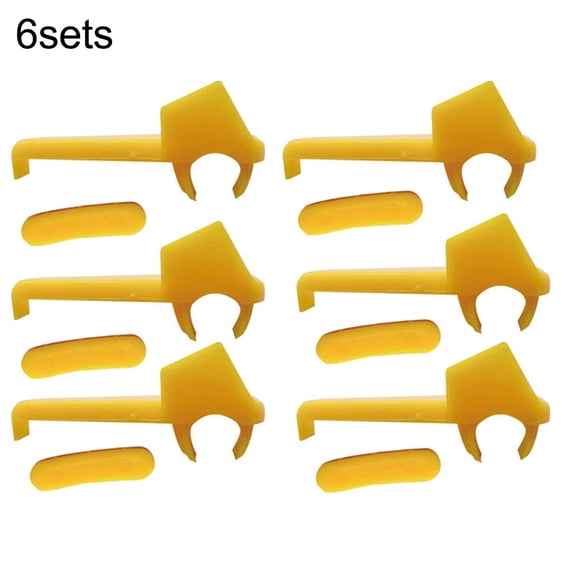 12Pcs Tire Changer Plastic Insert, Tire Machine Guard, Wheel Rim Edge Protector for Mount Duck Head, Nylon Tyre Demount Fitting Head Part Yellow