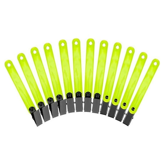12Pcs/pack Reflective Trail Markers, High Visibility Trail Markers Reflective Trail Marker Clip for Tree Stand Hunting