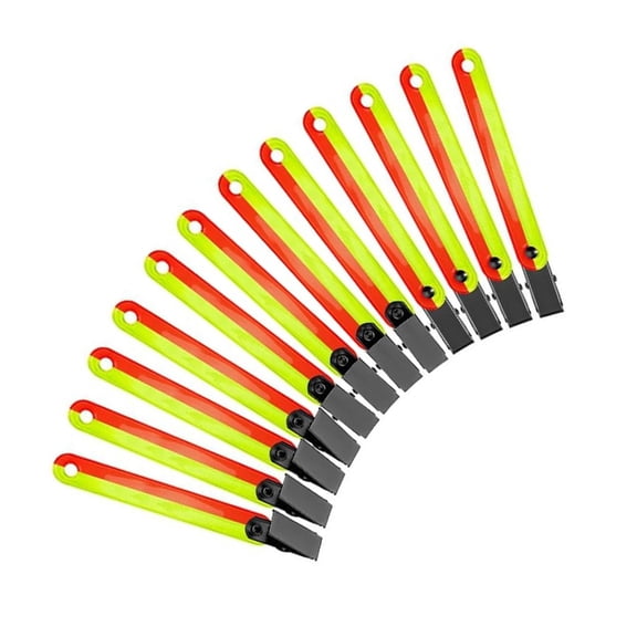 12Pcs Trail Markers Reflective Tree Tacks Hunting Reflector Tacks Trail Marking Ribbon with Clip for Hunting Outdoor