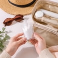 thumbnail image 1 of 12Pcs Transparent Portable Fluid Packing Bags,New Travel Size Refillable Empty Squeeze Pouch, Premium Clear Travel Pouches for Toiletry, Lotion Shampoo Shower Gel Squeezable Bags (100ml), 1 of 5