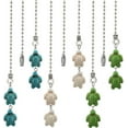 thumbnail image 1 of 12Pcs Turtle Ceiling Fan Pull Chain 3 Colors 14.37 Inch Turquoise Summer Sea Ocean Beach Animal Hanging Charm Ornament Ball Chain Dangler Extender for Ceiling Fan Light Lamp Decor, 1 of 8