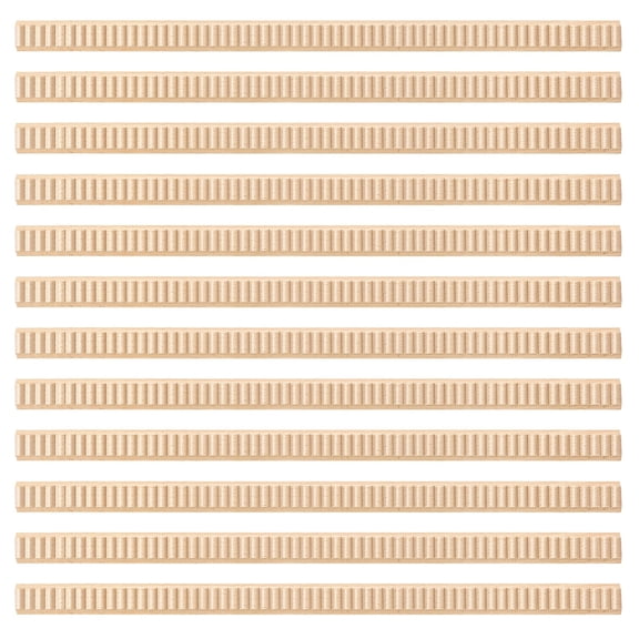 12Pcs Unfinished 3D Wavy Wood Trim Molding,15.75" Decorative Wooden Molding for DIY Craft, Interior Walls, Cabinets, Shelves & Doors, Paintable Home Decor Wood Trim for Custom Projects