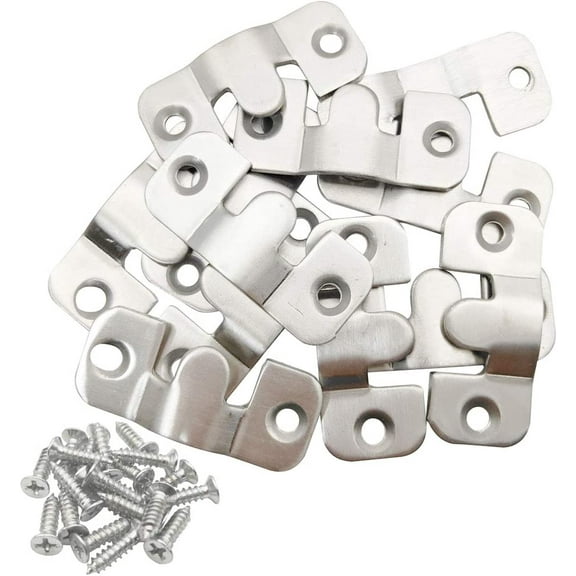 12Pcs Universal Sectional Sofa Interlocking, Stainless Steel Couch Connectors Furniture Sectional Connectors Sectional Couch Clips Sofa Connector Bracket with 48Pcs Screws (Small)