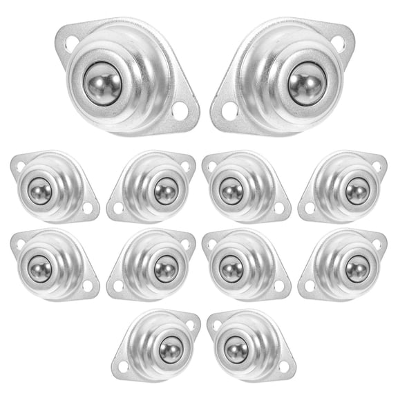 Alasum 12pcs Caster Wheels Small Carbon Steel Silver for Appliance Transmission
