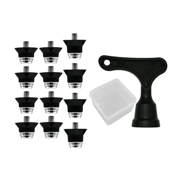 12Pcs Universals Aluminum Alloy Football Shoe Studs Replacement Soccer Cleats Football Boot Spikes for Soccer Shoes