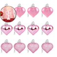 thumbnail image 1 of 12Pcs Valentines Heart Shaped Ornaments - Valentines Heart Decorations - Heart Shaped Baubles - Romantic Christmas Valentines Tree Hanging Decorations, 1 of 7