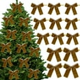 thumbnail image 1 of 12Pcs Velvet Christmas Bows for Christmas Tree, Christmas Tree Ornaments Rustic Crafts Gift Velvet Ribbon Twist Tie Bows for Xmas Wreaths Garland Gift Wrapping Wedding Decor, 1 of 7
