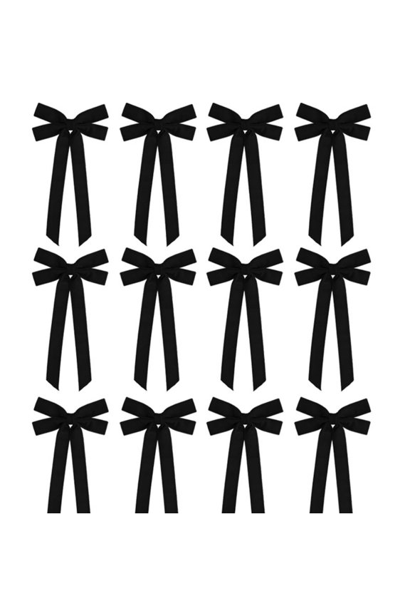 12Pcs Velvet Ribbon Bows Christmas Tree Decorations,5in x 10in Xmas Ornaments for Tree Home Party Front Door Wreath Holiday Decor