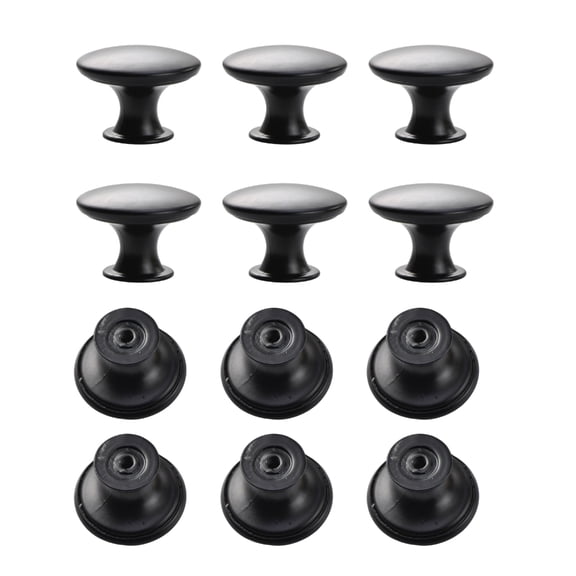 12Pcs Wardrobe Knob Stainless Steel Cabinet Drawer Handle Cupboard Pulls Round Furniture Decoration Easy to Install