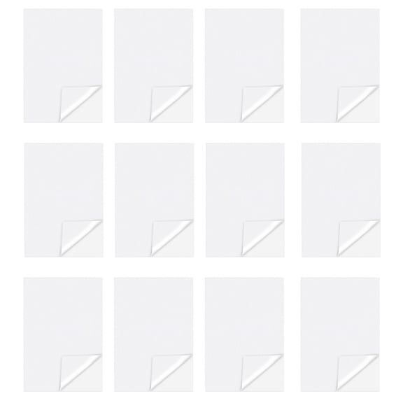 12Pcs Water Soluble Stabilizer Sheets, Printable Embroidery Stabilizer Sheets for Machine, Hand Sewing, Embroidery