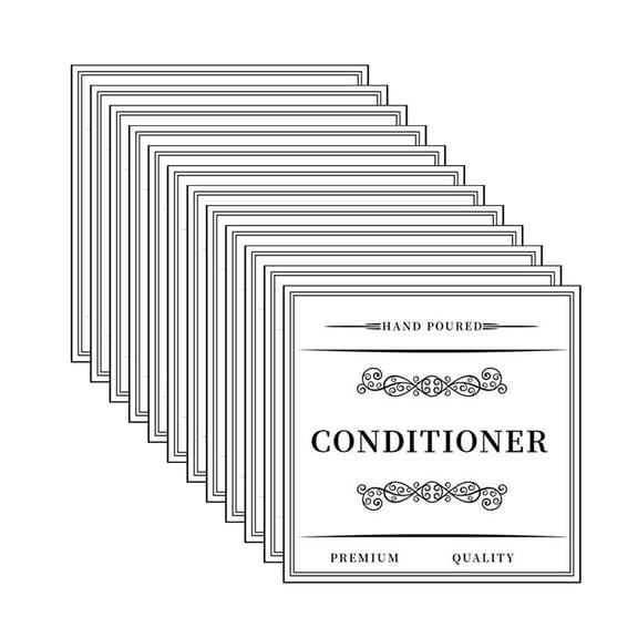 12Pcs Waterproof Bathroom Soap Dispenser Labels Sticker Set for Shampoo Conditioner Mouthwash and Lotion Organization